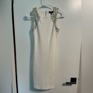 White sequin dress
